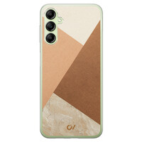 Casevibes Samsung Galaxy A14 5G hoesje siliconen - Geo Modern Brown