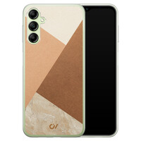 Casevibes Samsung Galaxy A14 5G hoesje siliconen - Geo Modern Brown