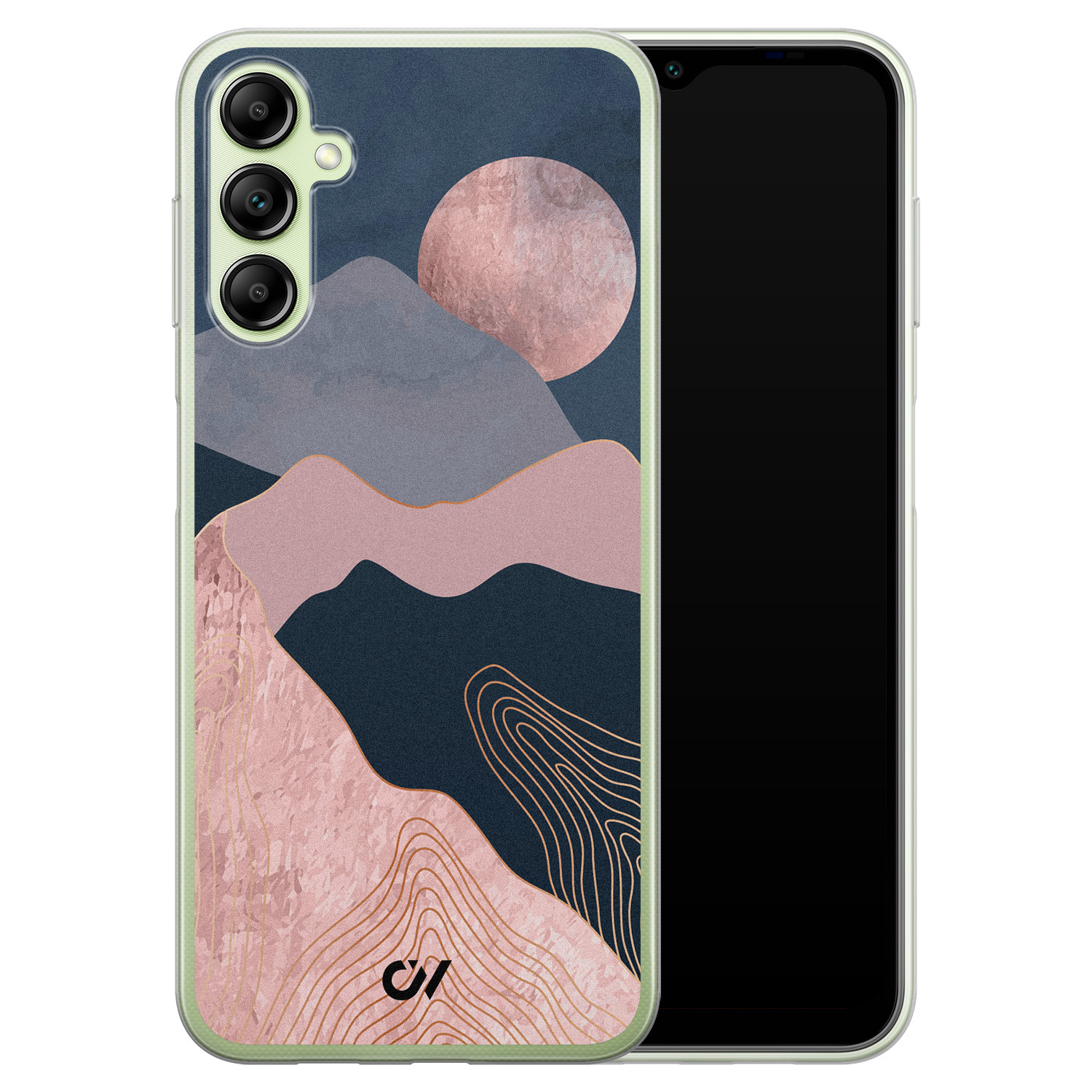 Casevibes Samsung Galaxy A14 5G hoesje siliconen - Landscape Rosegold