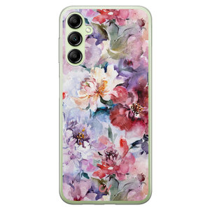 Casevibes Samsung Galaxy A14 5G hoesje siliconen - Bloemen Acryl