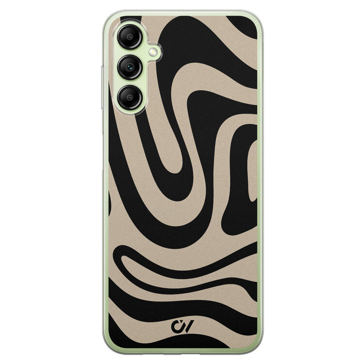 Casevibes Samsung Galaxy A14 5G hoesje siliconen - Abstract Black Waves