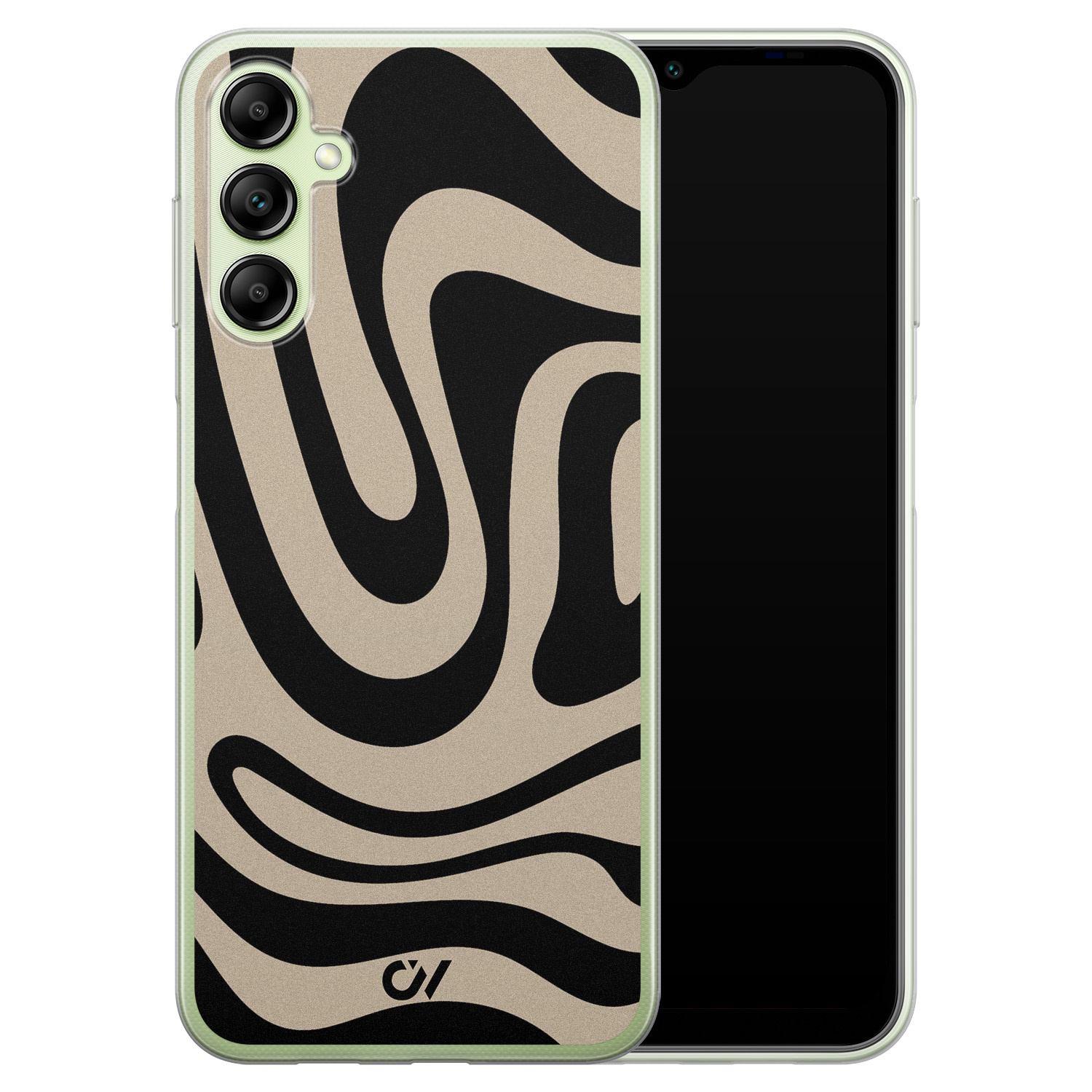 Casevibes Samsung Galaxy A14 5G hoesje siliconen - Abstract Black Waves