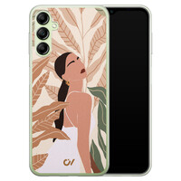 Casevibes Samsung Galaxy A14 5G hoesje siliconen - Modern Girl Botanical