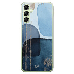 Casevibes Samsung Galaxy A14 5G hoesje siliconen - Blue Abstract Shapes