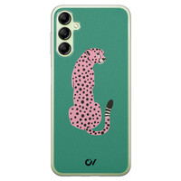 Casevibes Samsung Galaxy A14 5G hoesje siliconen - Pink Luipaard