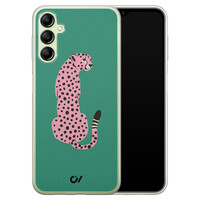 Casevibes Samsung Galaxy A14 5G hoesje siliconen - Pink Luipaard