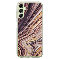 Casevibes Samsung Galaxy A14 5G hoesje siliconen - Golden Pink Marble