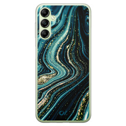 Casevibes Samsung Galaxy A14 5G hoesje siliconen - Blue Marble Waves