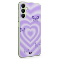 Casevibes Samsung Galaxy A14 5G hoesje siliconen - Retro Hart Vlinder