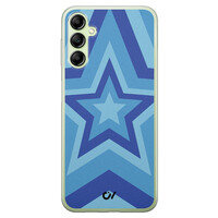 Casevibes Samsung Galaxy A14 5G hoesje siliconen - Retro Ster Blauw