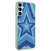 Casevibes Samsung Galaxy A14 5G hoesje siliconen - Retro Ster Blauw