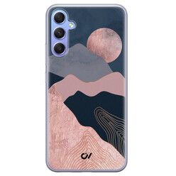 Casevibes Samsung Galaxy A34 hoesje siliconen - Landscape Rosegold