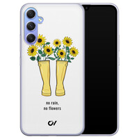 Casevibes Samsung Galaxy A34 hoesje siliconen - No Rain, No Flowers