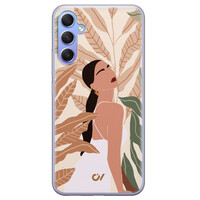 Casevibes Samsung Galaxy A34 hoesje siliconen - Modern Girl Botanical