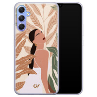 Casevibes Samsung Galaxy A34 hoesje siliconen - Modern Girl Botanical