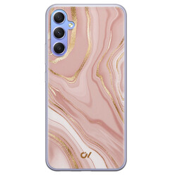 Casevibes Samsung Galaxy A34 hoesje siliconen - Rose Marble