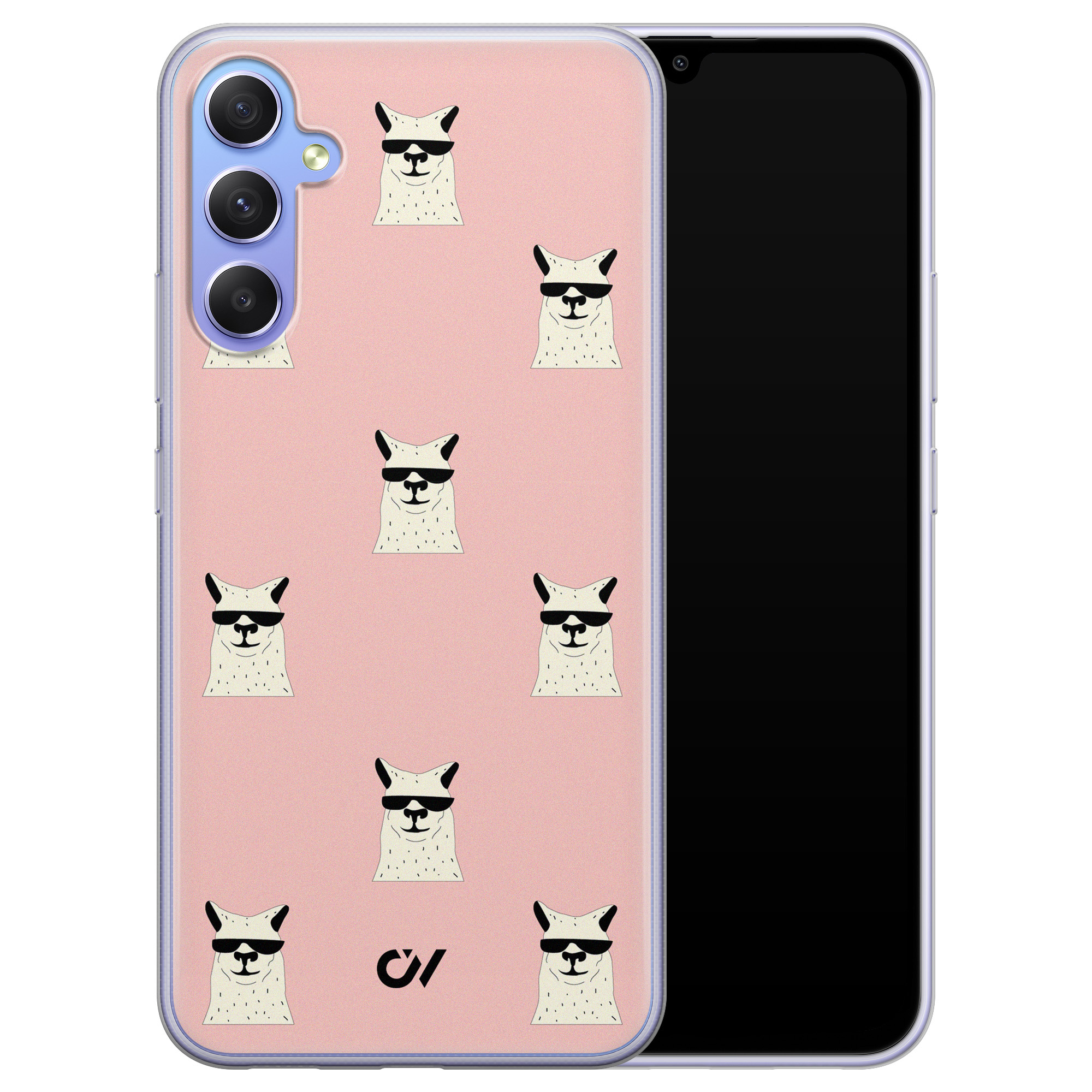 Casevibes Samsung Galaxy A34 hoesje siliconen - Lama Print