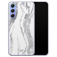 Casevibes Samsung Galaxy A34 hoesje siliconen - Marble Ivory