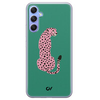 Casevibes Samsung Galaxy A34 hoesje siliconen - Pink Luipaard