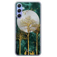 Casevibes Samsung Galaxy A34 hoesje siliconen - Golden Forest