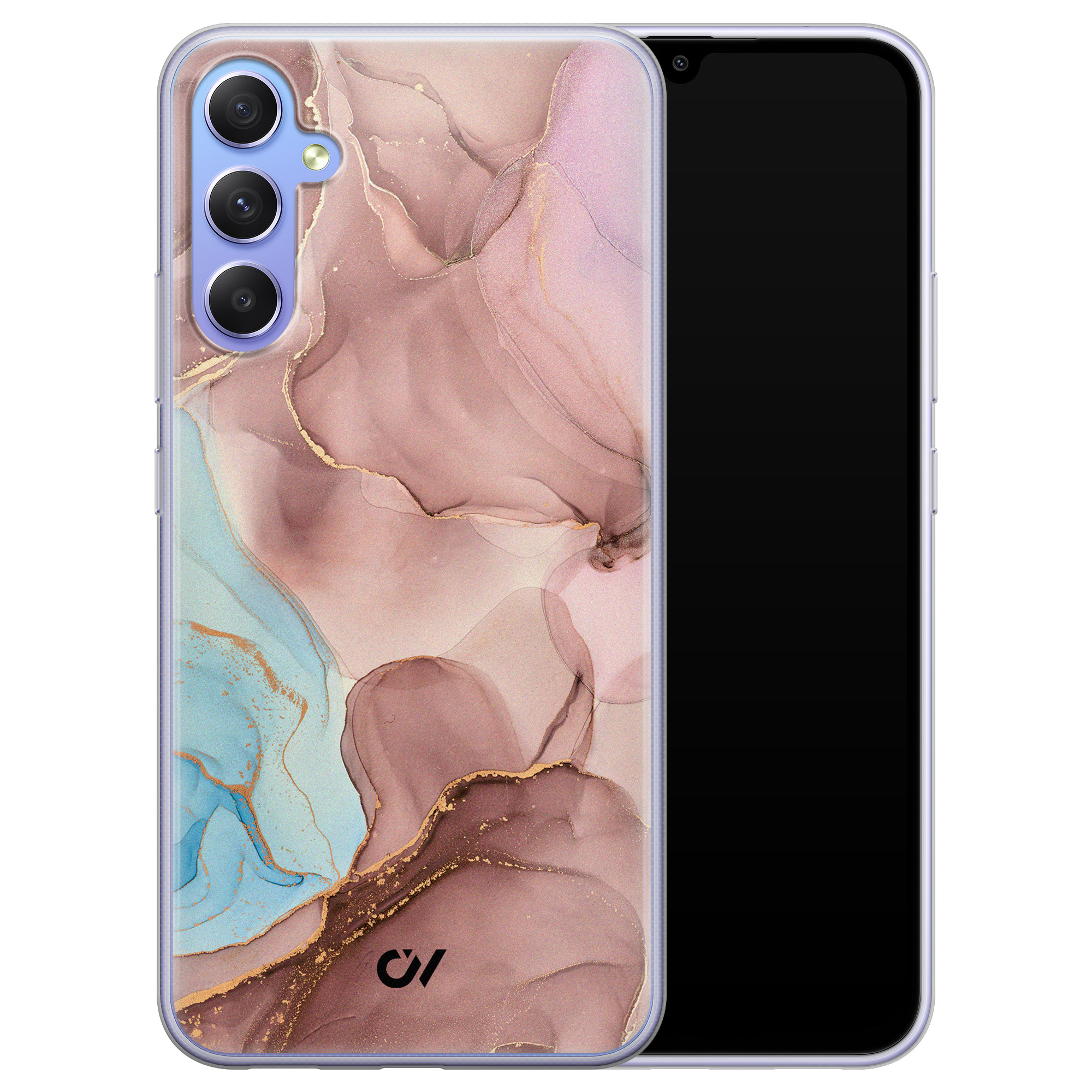 Casevibes Samsung Galaxy A34 hoesje siliconen - Marble Clouds