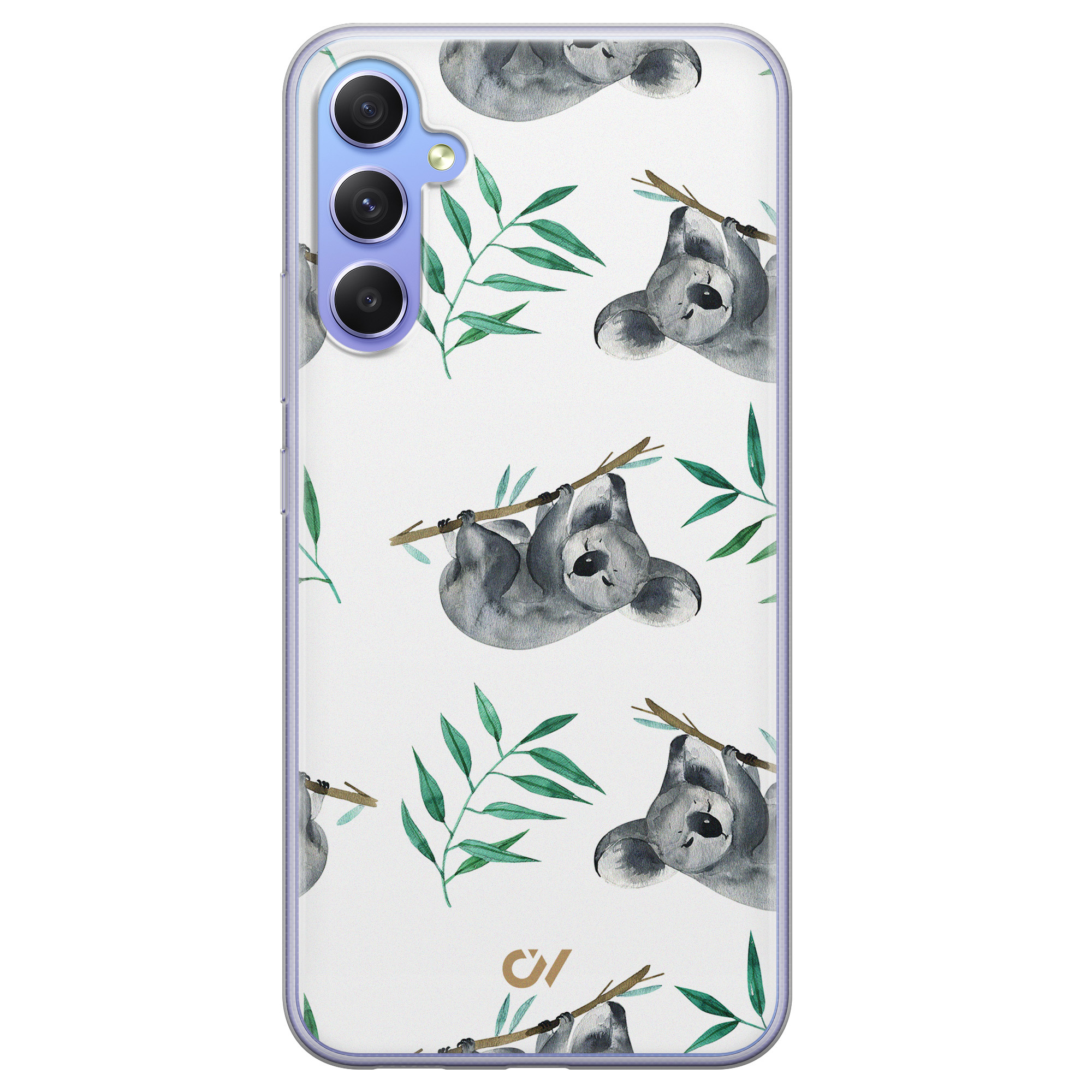 Casevibes Samsung Galaxy A34 hoesje siliconen - Koala Print