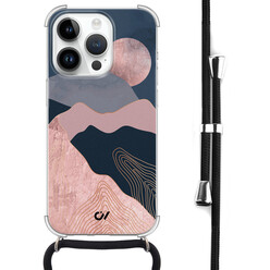 Casevibes iPhone 14 Pro Max hoesje met koord - Landscape Rosegold