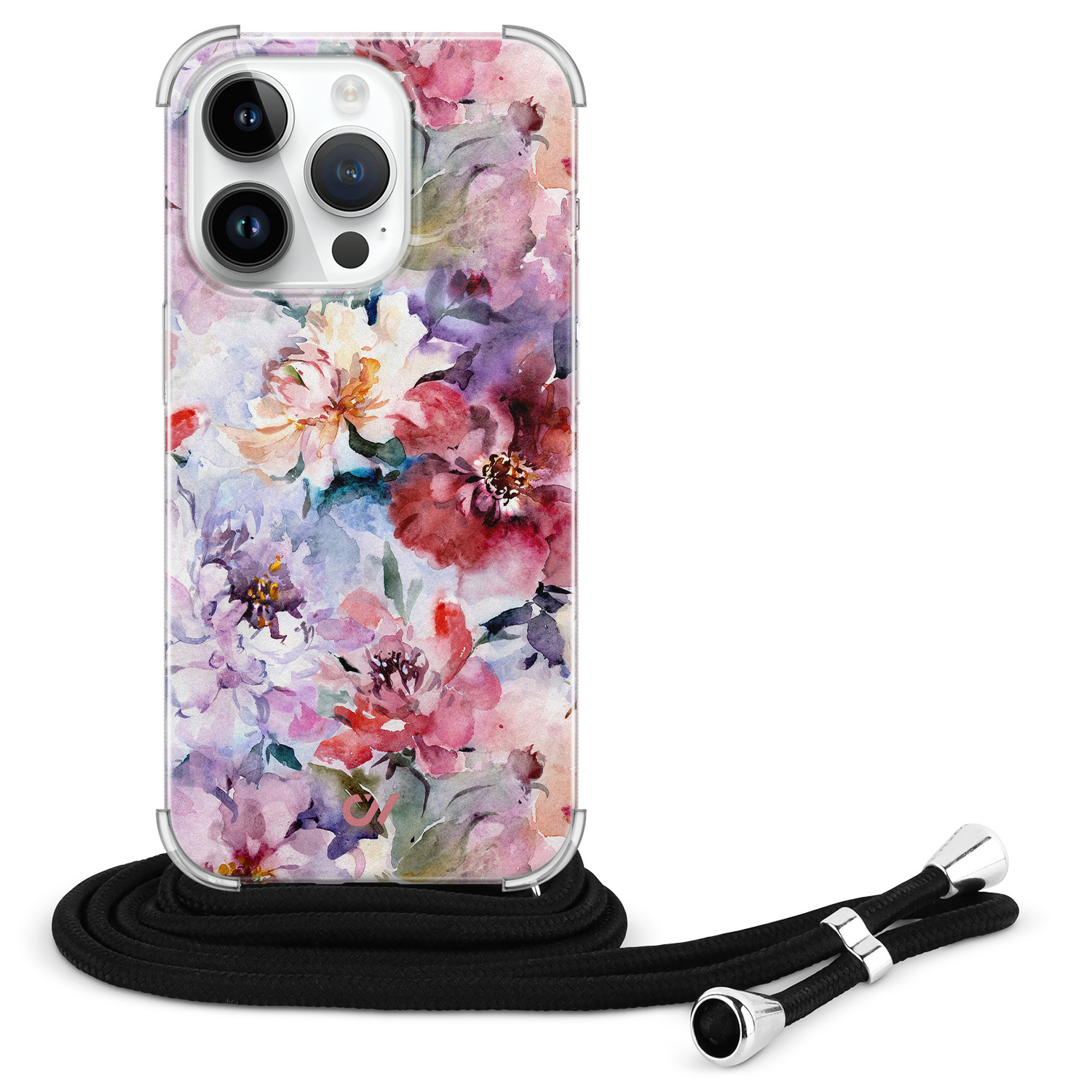 Casevibes iPhone 14 Pro Max hoesje met koord - Bloemen Acryl