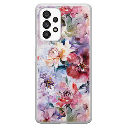 Casevibes Samsung Galaxy A33 hoesje siliconen - Bloemen Acryl