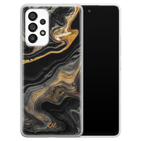 Casevibes Samsung Galaxy A33 hoesje siliconen - Marble Golden Black