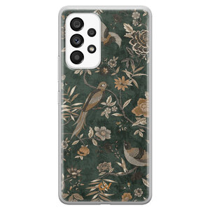 Casevibes Samsung Galaxy A33 hoesje siliconen - Khaki Golden Flowers