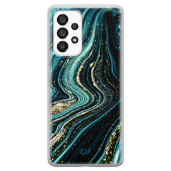 Casevibes Samsung Galaxy A33 hoesje siliconen - Blue Marble Waves