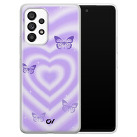 Casevibes Samsung Galaxy A33 hoesje siliconen - Retro Hart Vlinder