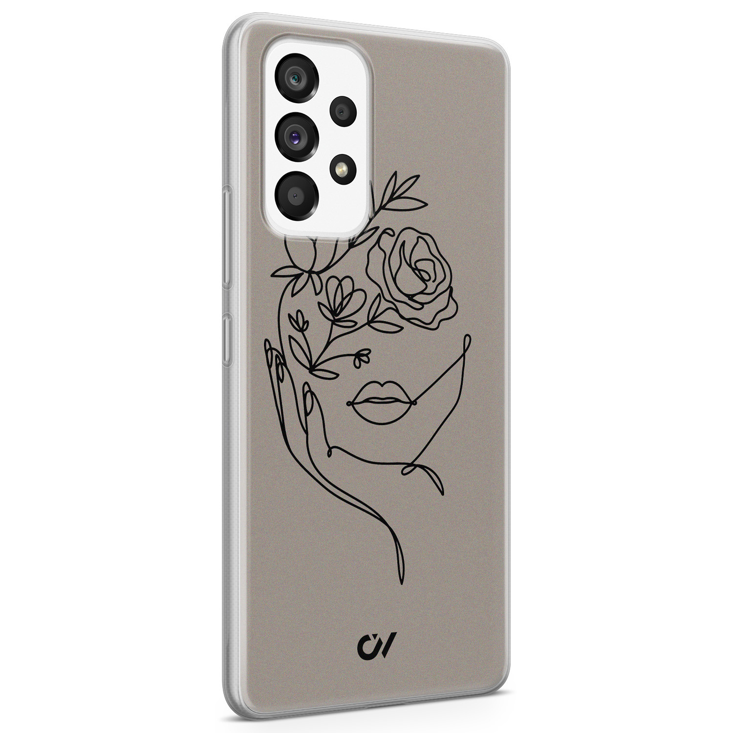 Casevibes Samsung Galaxy A33 hoesje siliconen - Oneline Face Flower
