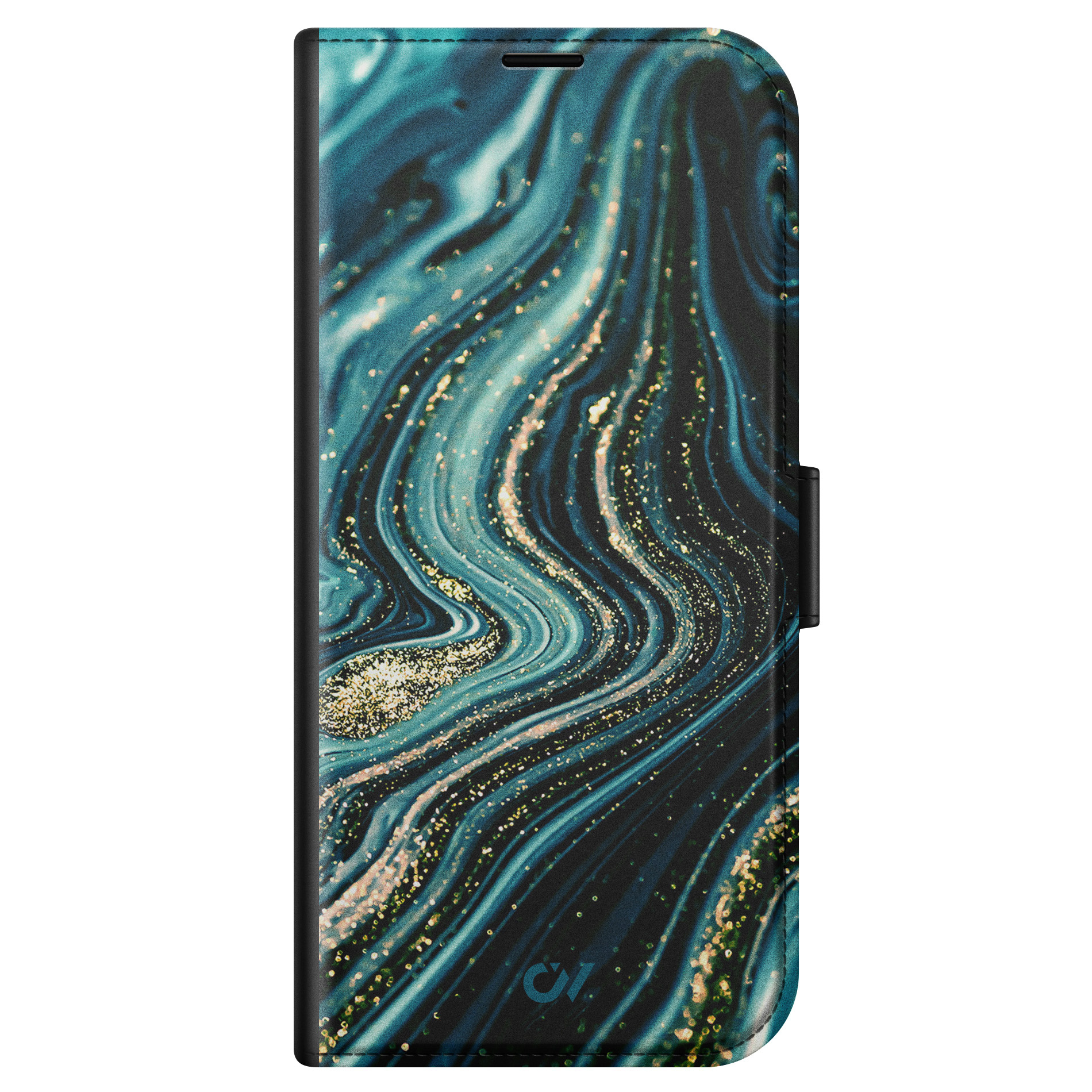 Casevibes iPhone 13 bookcase - Blue Marble Waves