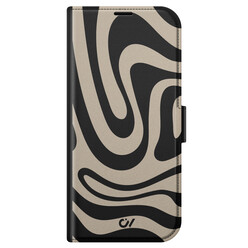 Casevibes iPhone 11 bookcase - Abstract Black Waves