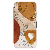 Casevibes Samsung Galaxy S21 FE bookcase - Abstract Shape Faces