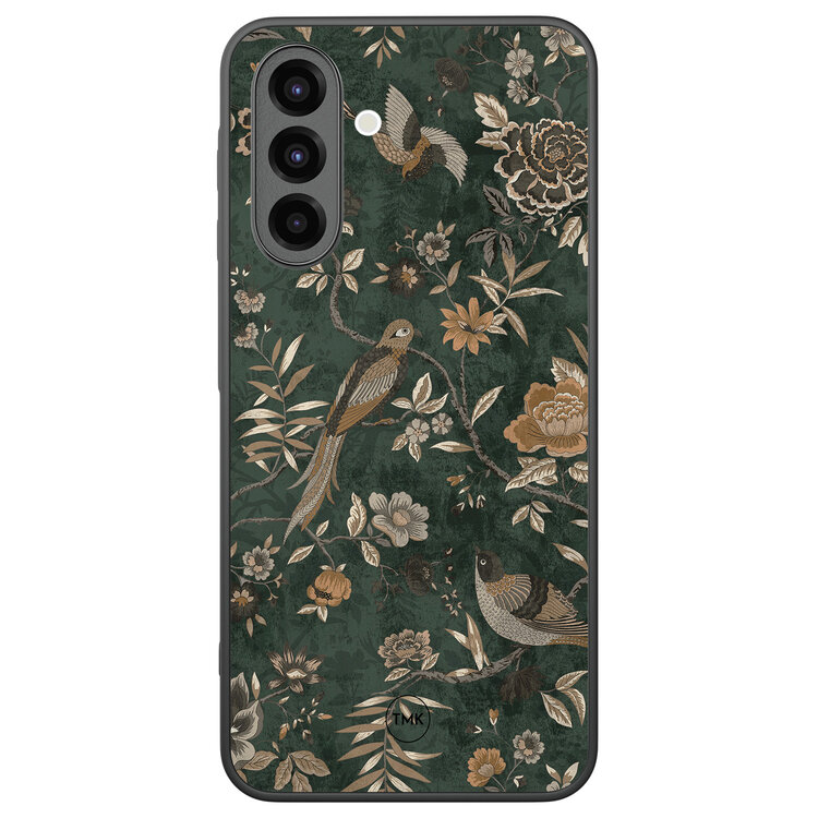 Casevibes Samsung Galaxy A26 backcover hoesje - Khaki golden flowers