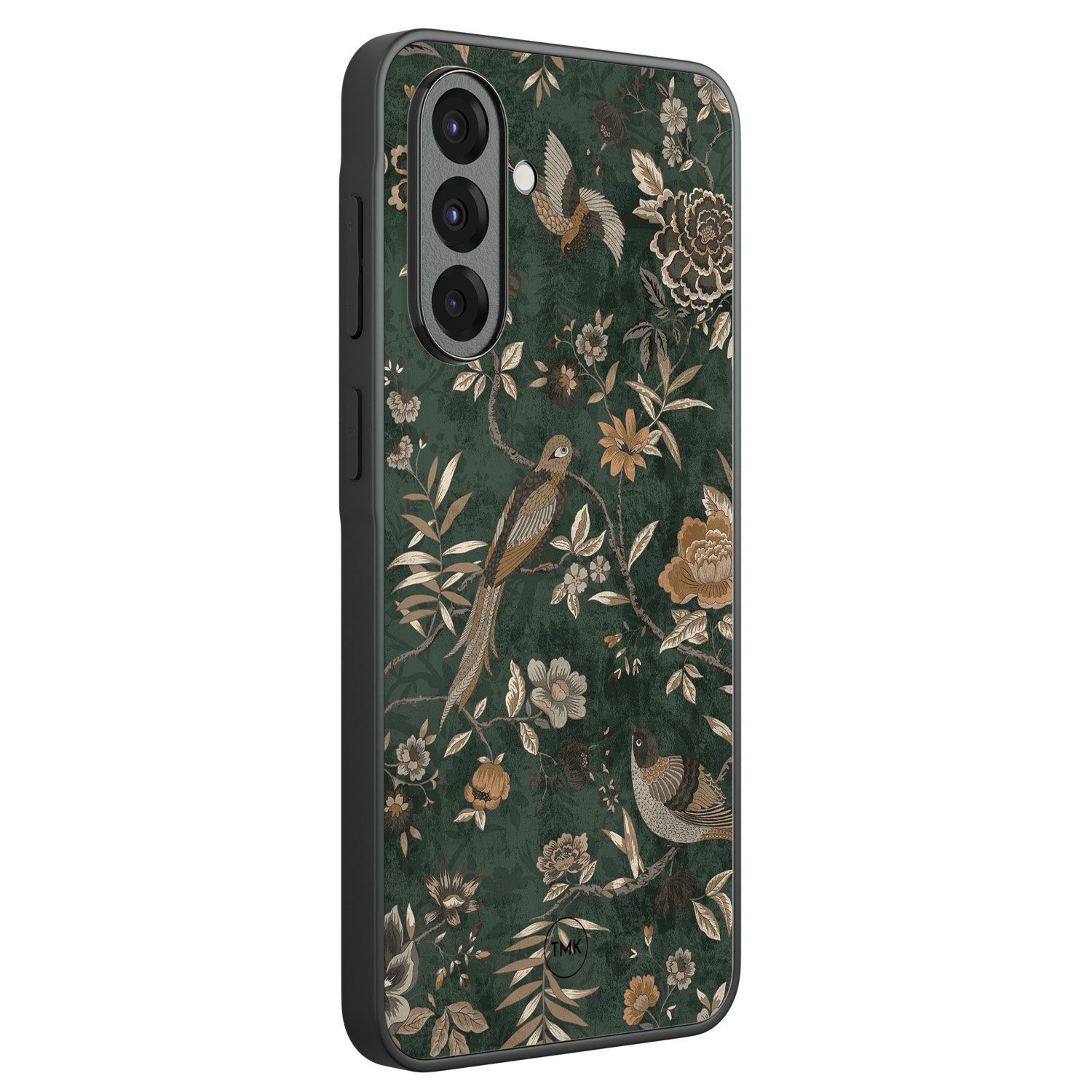TMK Samsung Galaxy A36 backcover hoesje - Khaki golden flowers