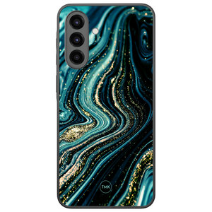 Casevibes Samsung Galaxy A36 backcover hoesje - Blue marble waves