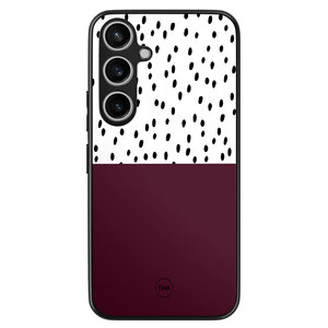 Casevibes Samsung Galaxy A55 backcover hoesje - Burgundy dots