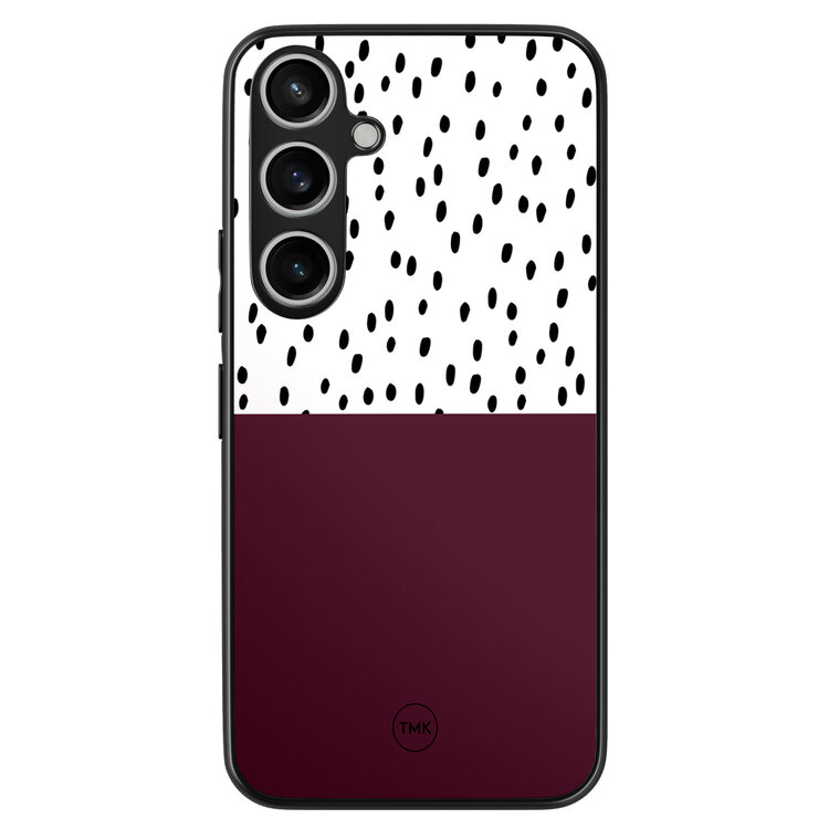 Casevibes Samsung Galaxy A55 backcover hoesje - Burgundy dots