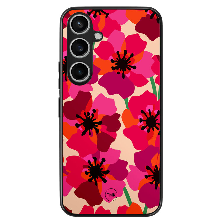 Casevibes Samsung Galaxy A35 backcover hoesje - Pink floral bliss