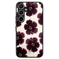TMK Samsung Galaxy A35 backcover hoesje - Burgundy flowers