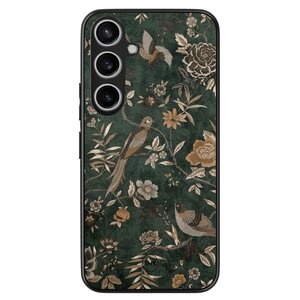 TMK Samsung Galaxy A15 backcover hoesje - Khaki golden flowers
