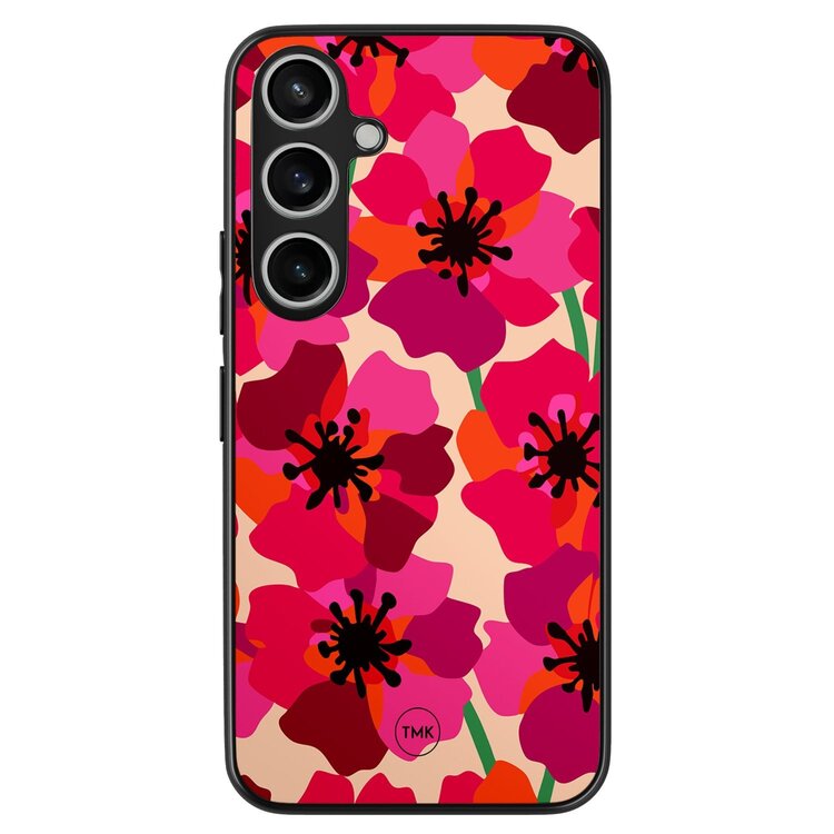 TMK Samsung Galaxy A15 backcover hoesje - Pink floral bliss