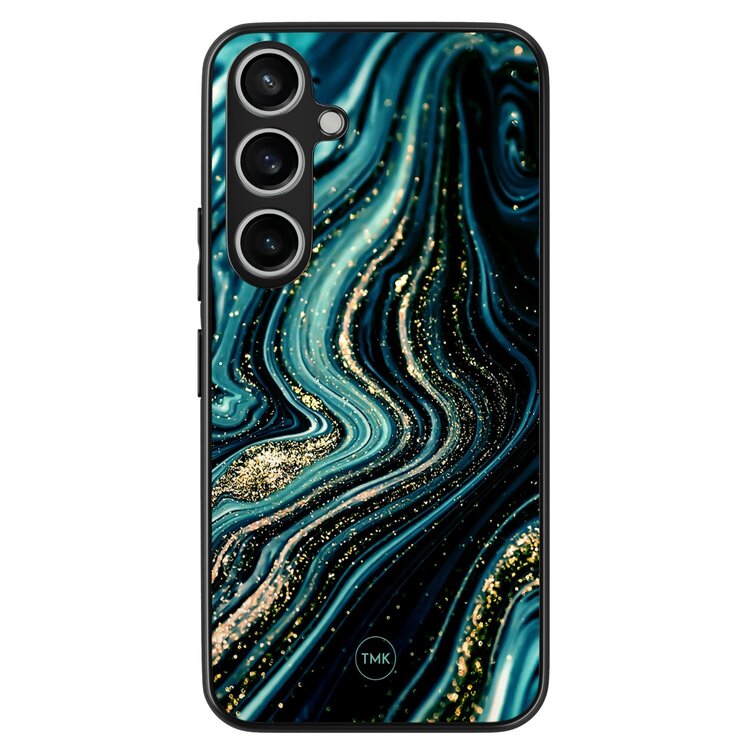 Casevibes Samsung Galaxy A15 backcover hoesje - Blue marble waves