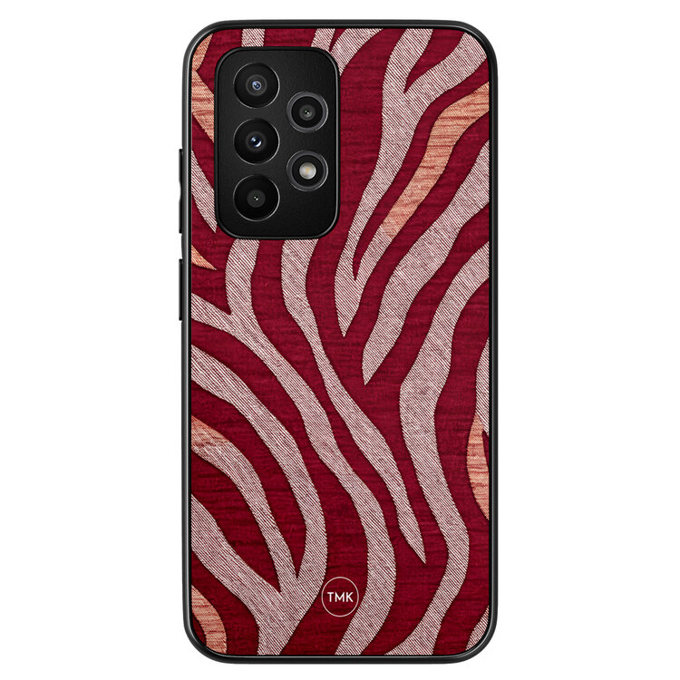 TMK Samsung Galaxy A52 backcover hoesje - Zebra rood