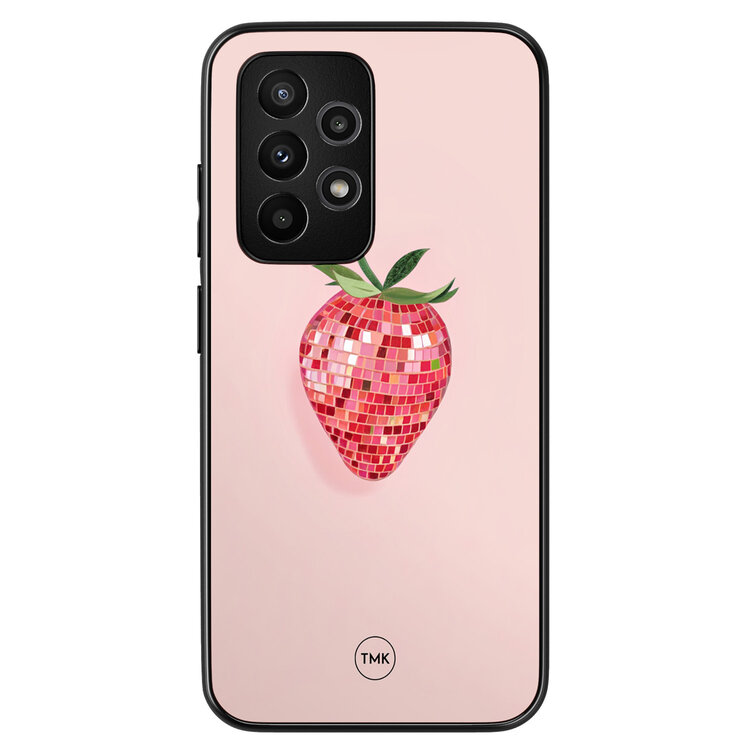 TMK Samsung Galaxy A52 backcover hoesje - Disco aardbei