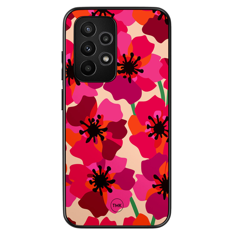 TMK Samsung Galaxy A52 backcover hoesje - Pink floral bliss